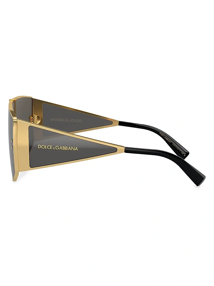 Dolce & Gabbana Men's Shield Sunglasses - Gold Dark Grey | Thumbnail 3 Dolce & Gabbana Men's Shield Sunglasses - Gold Dark Grey | Thumbnail 3