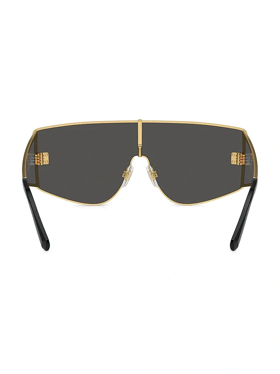Dolce & Gabbana Men's Shield Sunglasses - Gold Dark Grey | Thumbnail 4 Dolce & Gabbana Men's Shield Sunglasses - Gold Dark Grey | Thumbnail 4