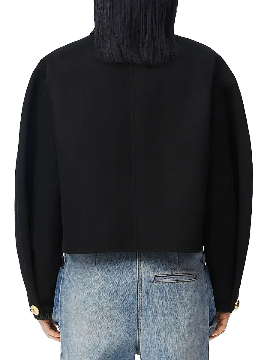 LOEWE Women's Pebble Wool-Cashmere Jacket - Black | Thumbnail 4 LOEWE Women's Pebble Wool-Cashmere Jacket - Black | Thumbnail 4