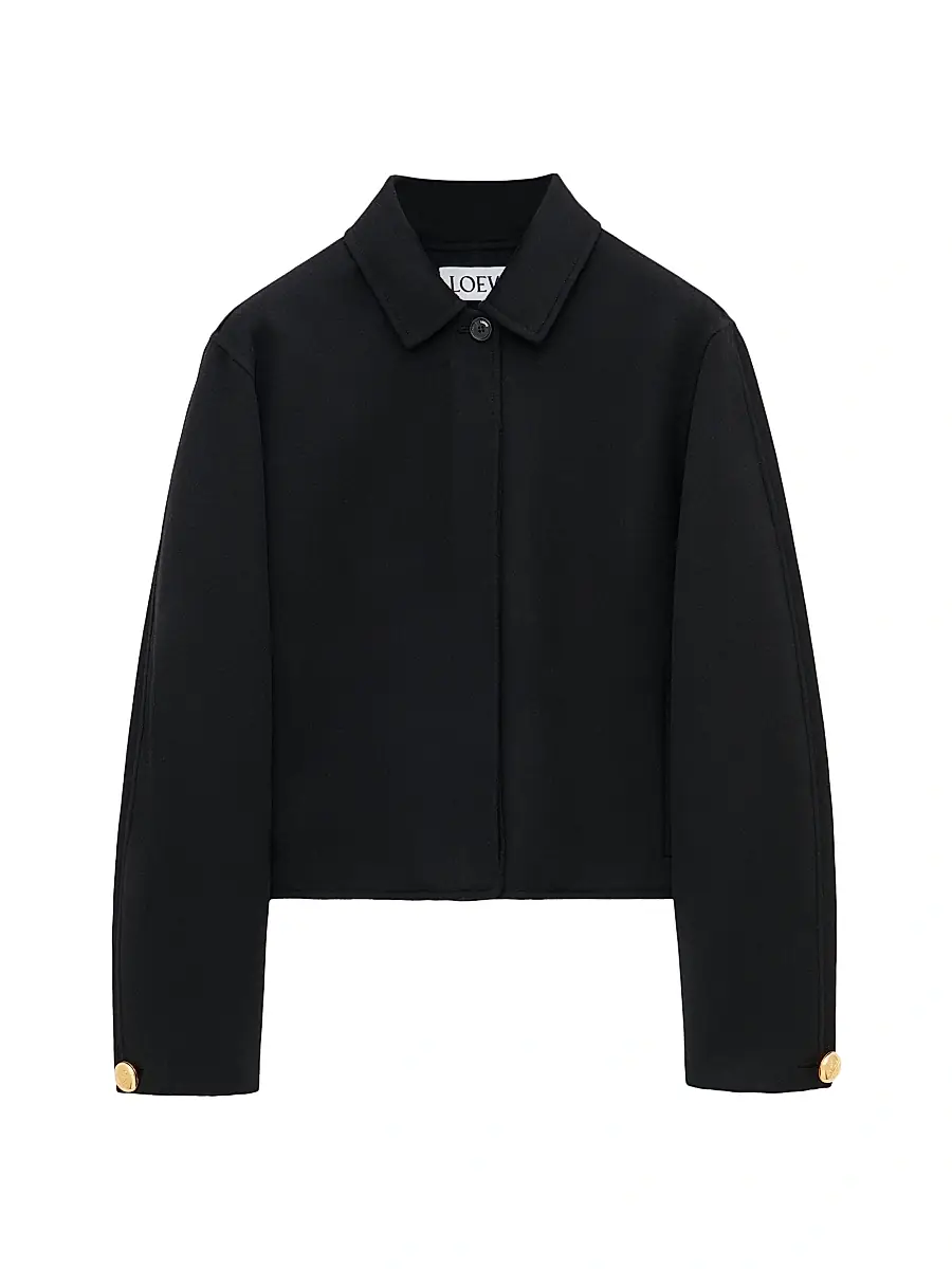 LOEWE Women's Pebble Wool-Cashmere Jacket - Black | Thumbnail 1 LOEWE Women's Pebble Wool-Cashmere Jacket - Black | Thumbnail 1