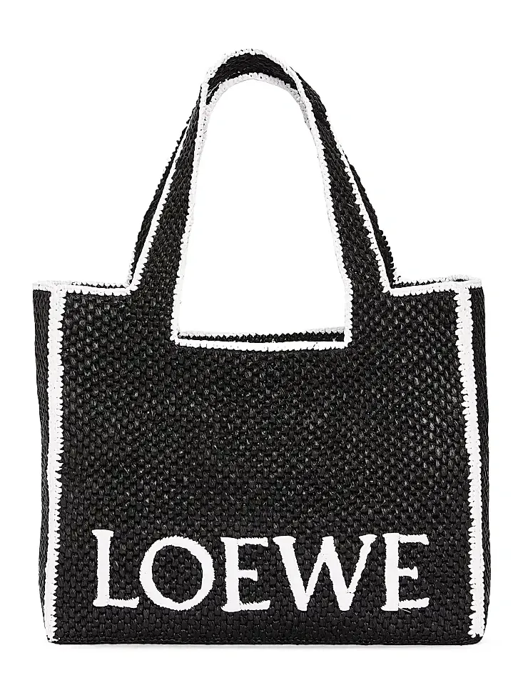 Women's x Paula's Ibiza Large Logo Raffia Tote Bag