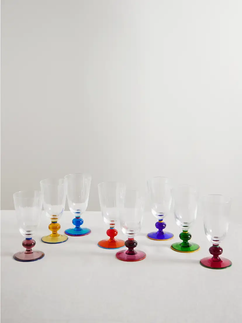 La DoubleJ Set Of Eight Perfetto Murano Wine Glasses | Image 1 La DoubleJ Set Of Eight Perfetto Murano Wine Glasses | Image 1