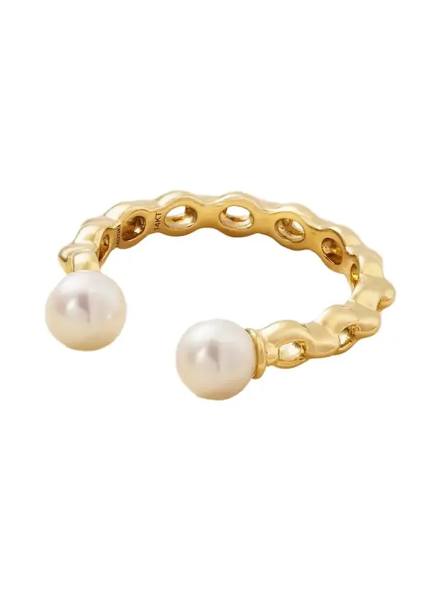 Sea Of Beauty 14-karat Gold Pearl Ring