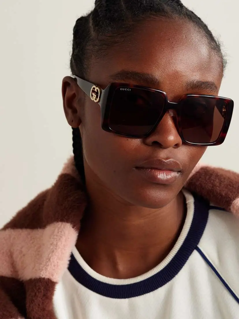 Gucci Eyewear Oversized Square-frame Tortoiseshell Acetate Sunglasses | Thumbnail 2 Gucci Eyewear Oversized Square-frame Tortoiseshell Acetate Sunglasses | Thumbnail 2
