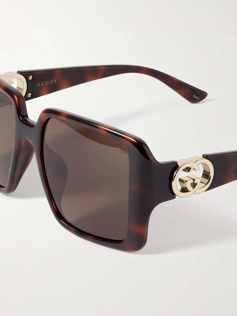 Gucci Eyewear Oversized Square-frame Tortoiseshell Acetate Sunglasses | Thumbnail 4 Gucci Eyewear Oversized Square-frame Tortoiseshell Acetate Sunglasses | Thumbnail 4