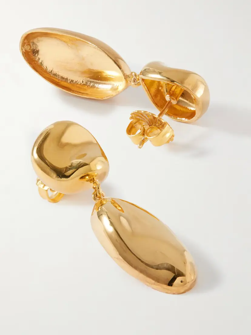 AGMES Short Patrice Gold Vermeil Earrings | Thumbnail 3 AGMES Short Patrice Gold Vermeil Earrings | Thumbnail 3