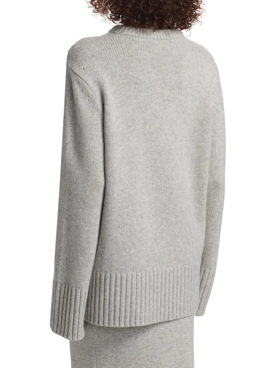 Michael Kors Collection Women's Cashmere Tunic Sweater - Pearl Melange | Thumbnail 4 Michael Kors Collection Women's Cashmere Tunic Sweater - Pearl Melange | Thumbnail 4