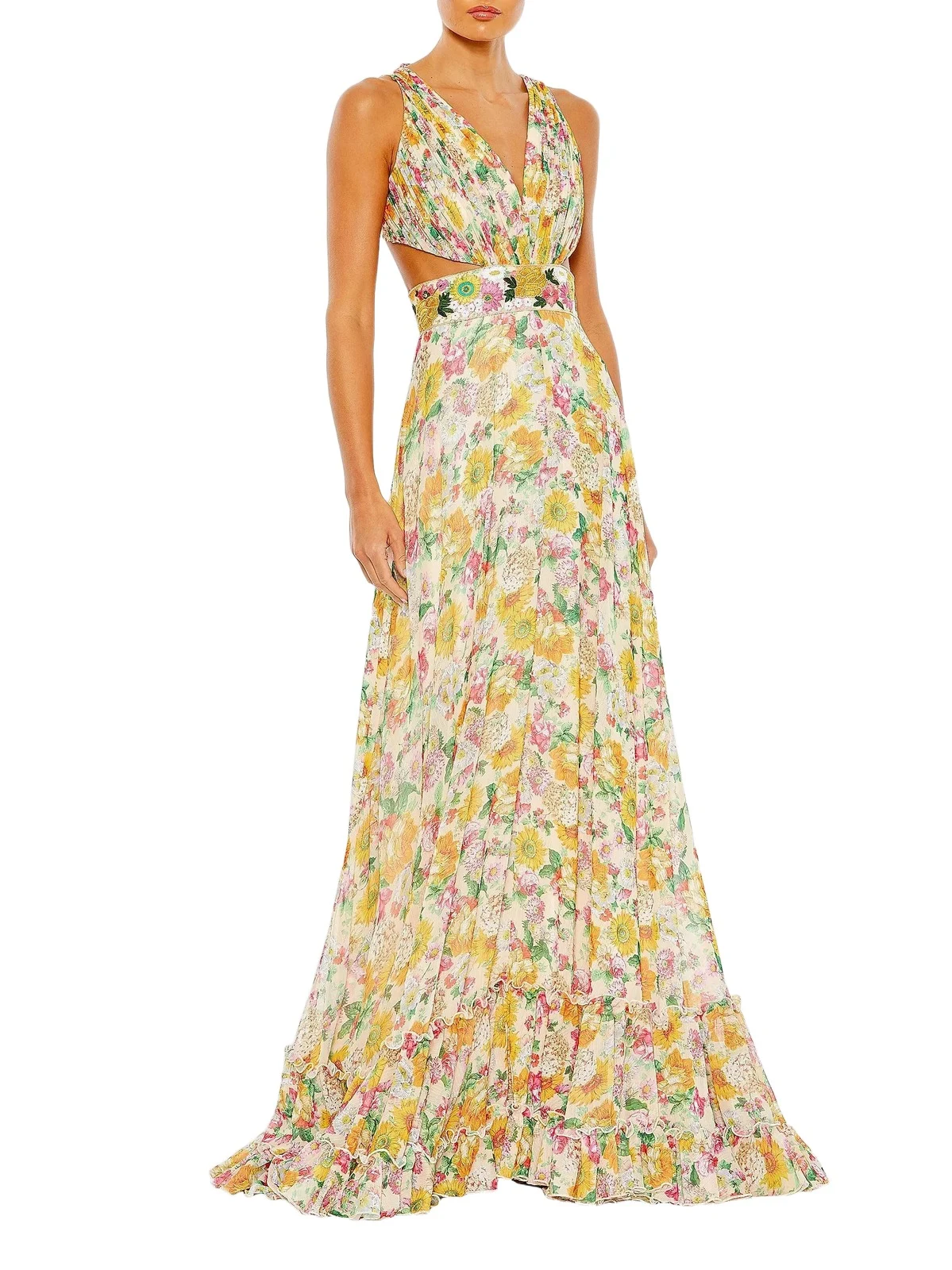 Women's Floral Tiered Gown Women's Floral Tiered Gown