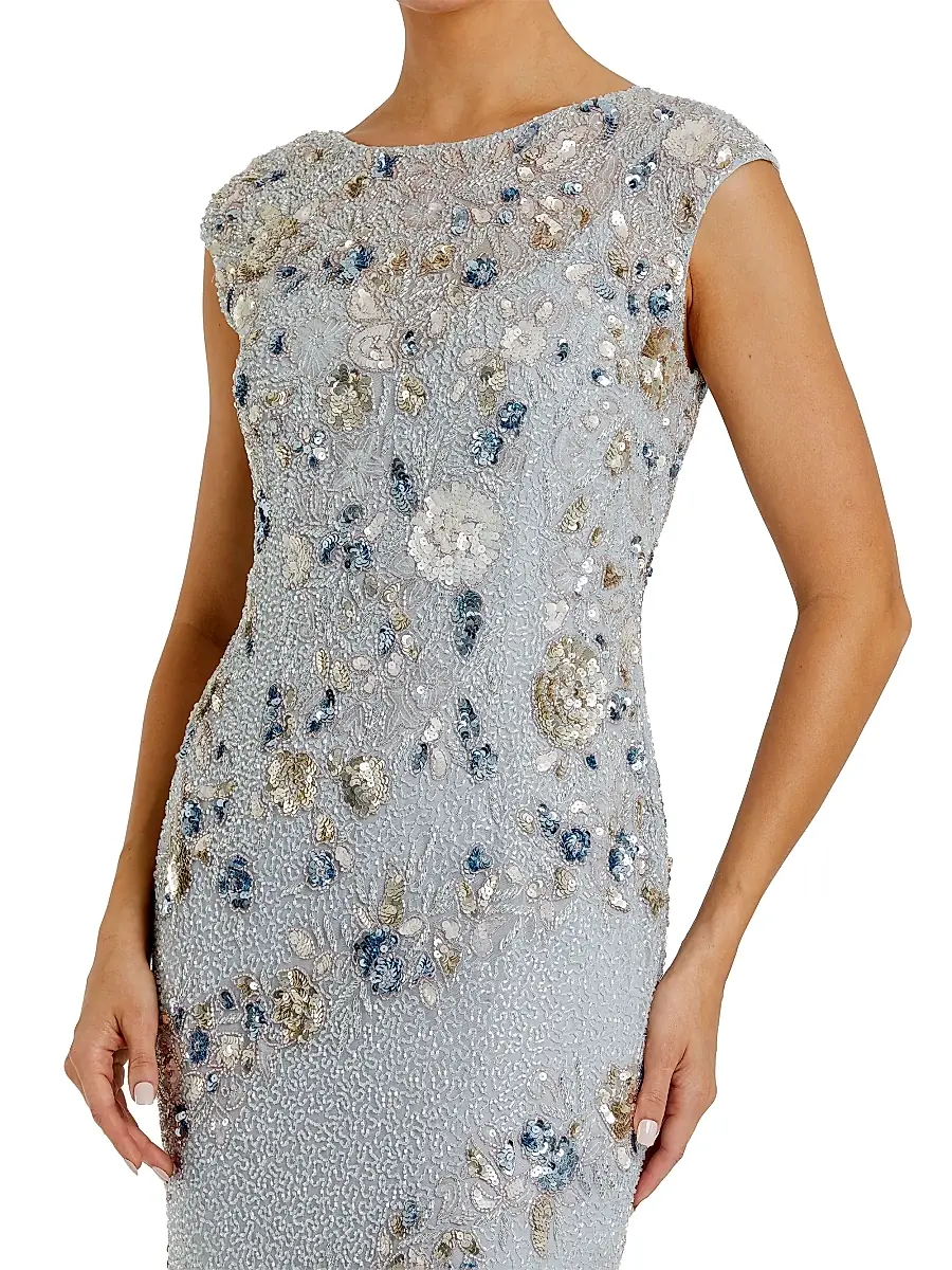 Mac Duggal Women's Beaded Trumpet Gown | Thumbnail 3