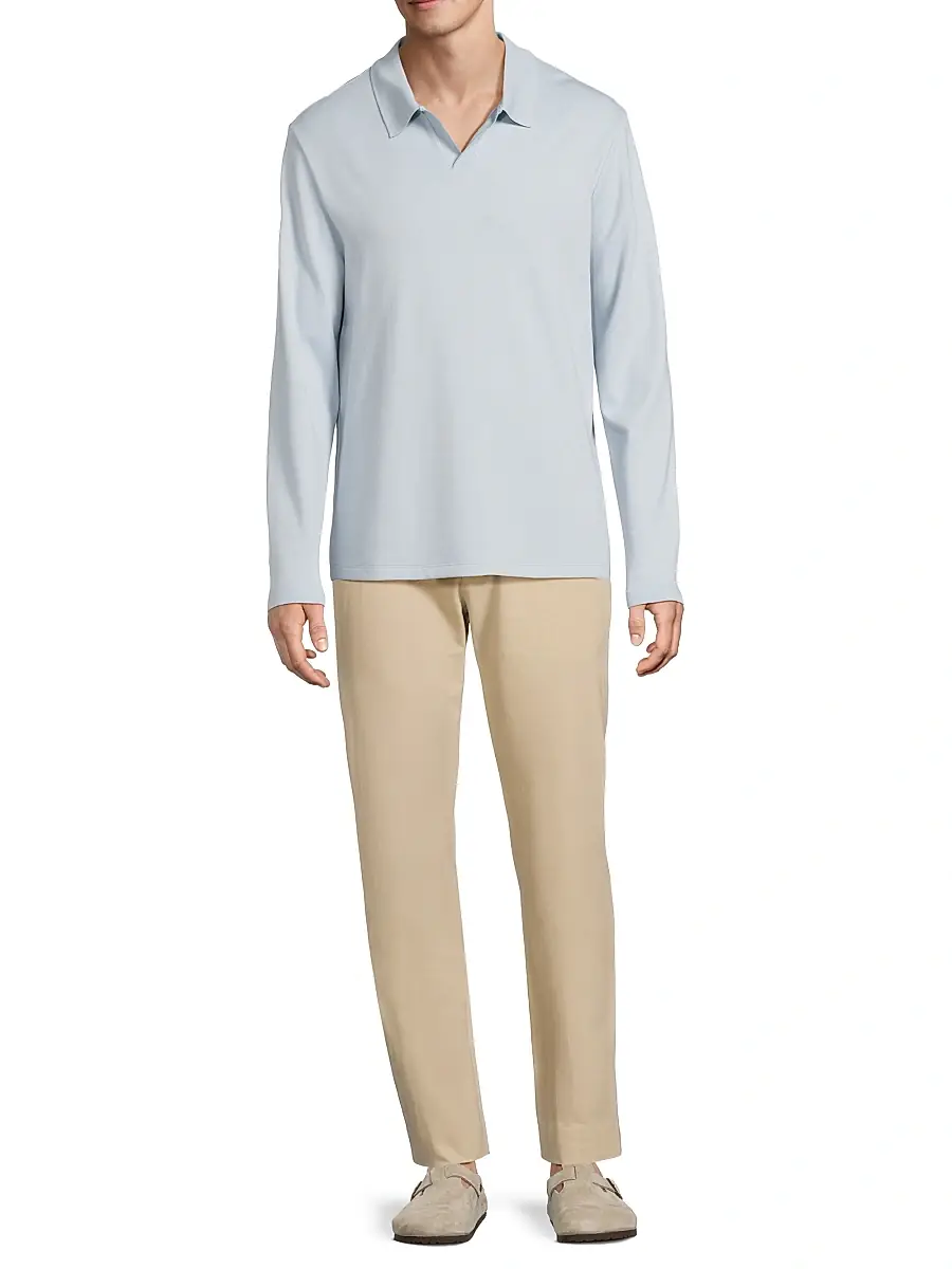 Vince Men's Milano Johnny Collar Shirt | Thumbnail 2 Vince Men's Milano Johnny Collar Shirt | Thumbnail 2