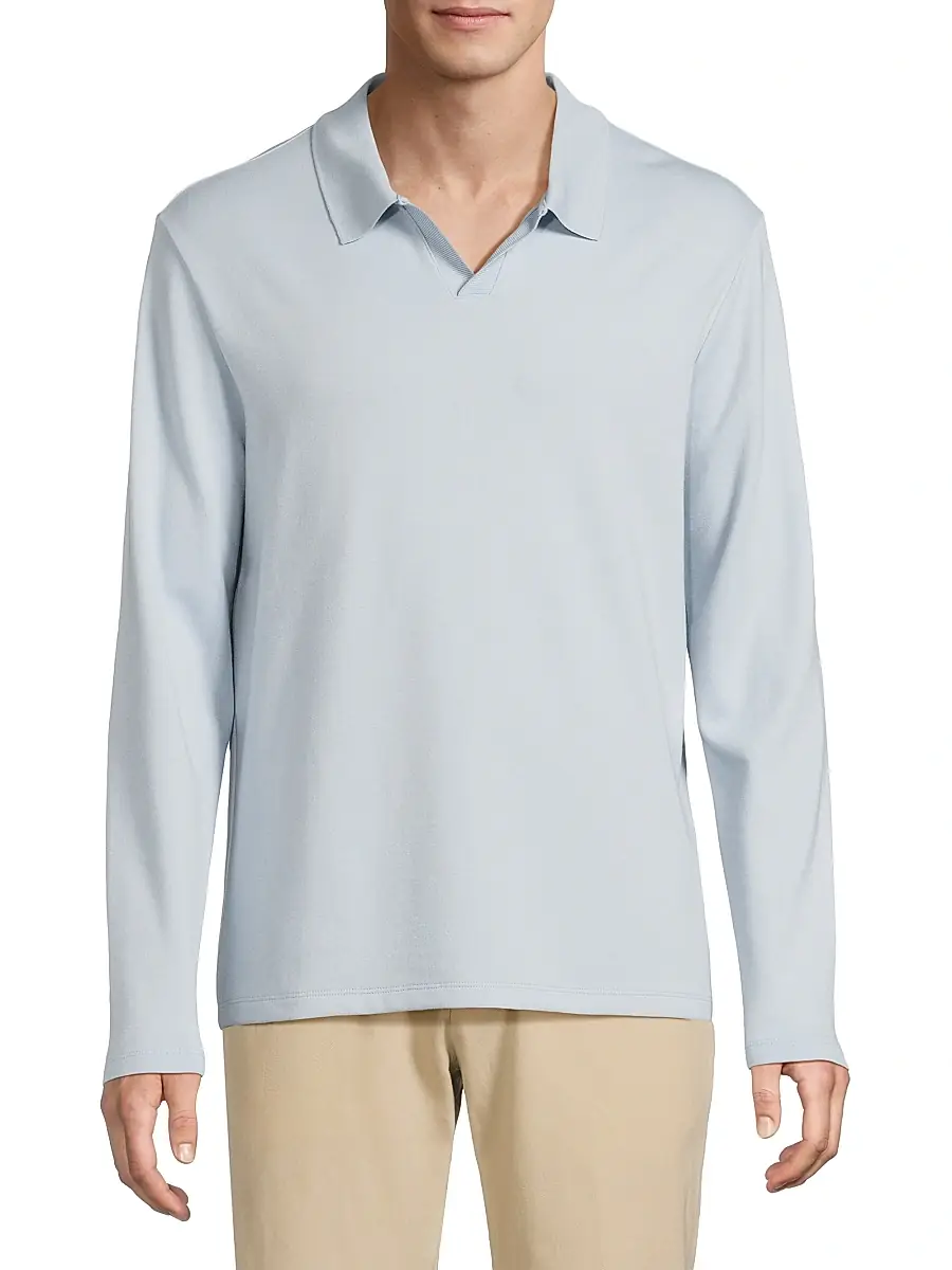 Vince Men's Milano Johnny Collar Shirt | Thumbnail 3 Vince Men's Milano Johnny Collar Shirt | Thumbnail 3
