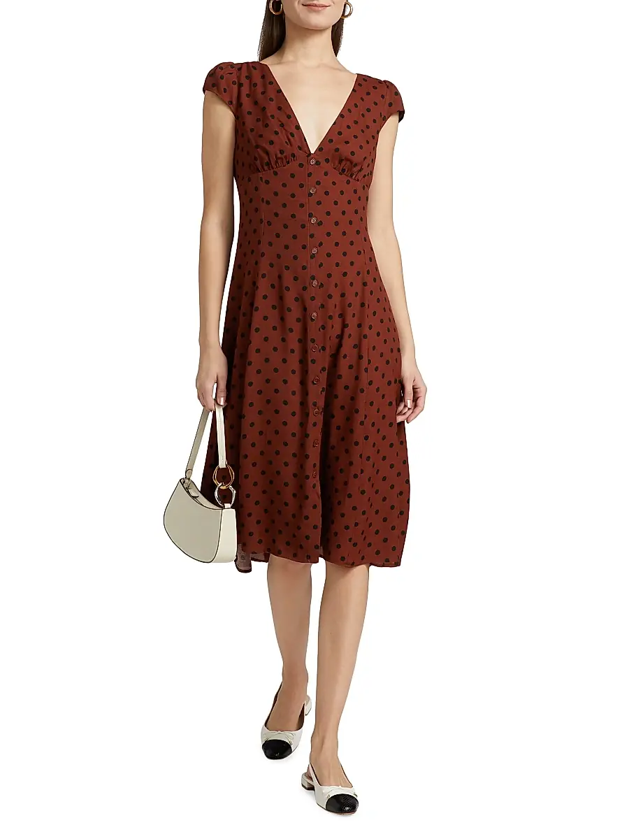 Reformation Women's Wilda Polka-Dot Dress | Thumbnail 2