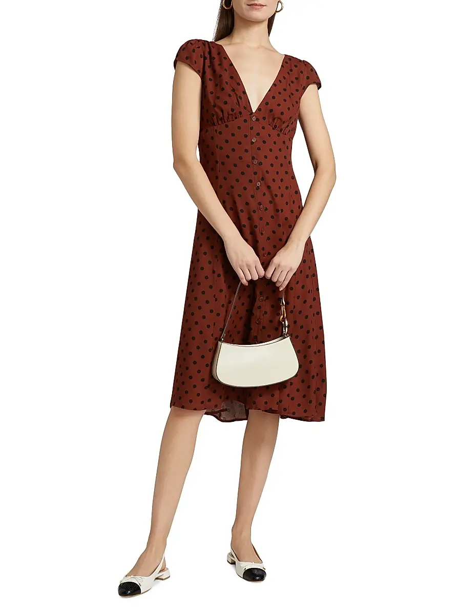 Reformation Women's Wilda Polka-Dot Dress | Thumbnail 3