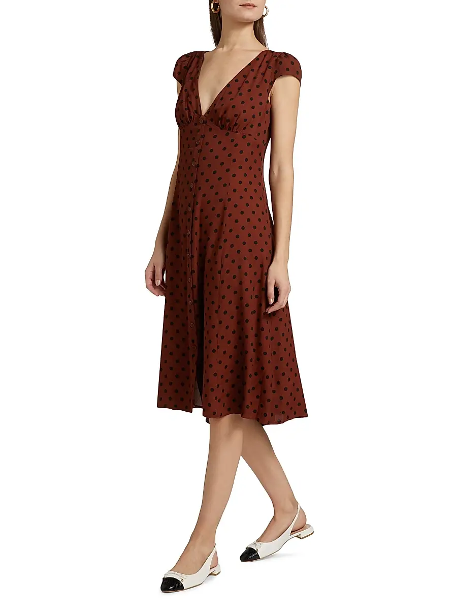 Reformation Women's Wilda Polka-Dot Dress | Thumbnail 4