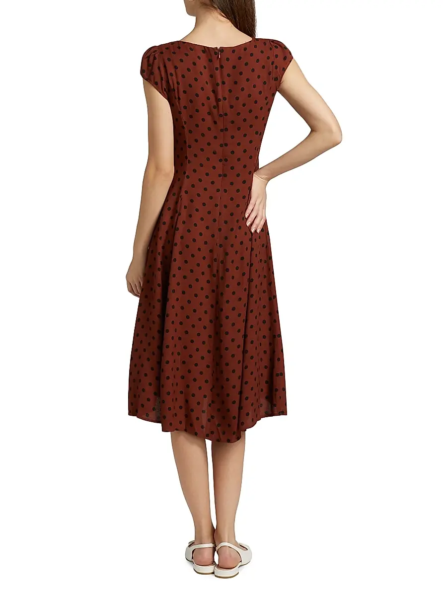 Reformation Women's Wilda Polka-Dot Dress | Thumbnail 5