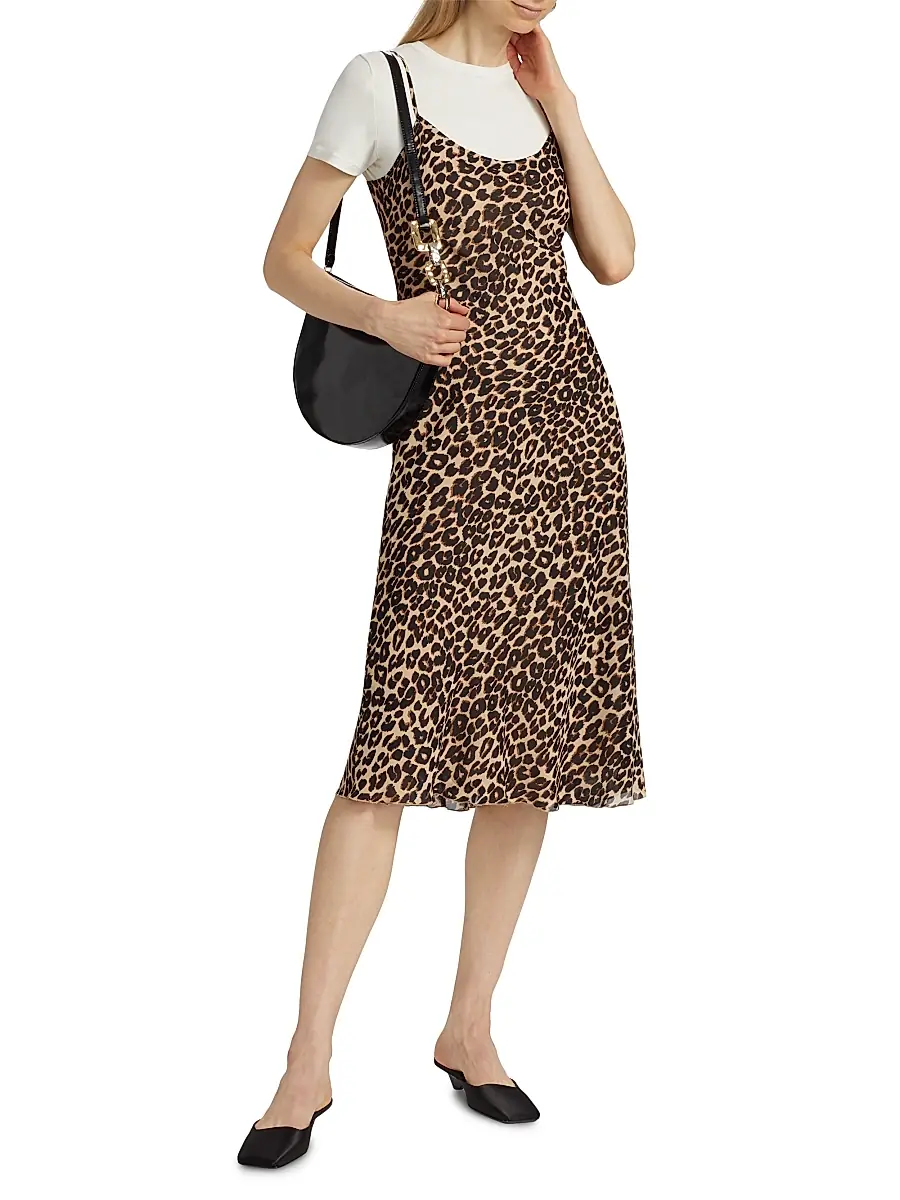 Reformation Women's Emerick Leopard Slip Dress - Leo | Thumbnail 3