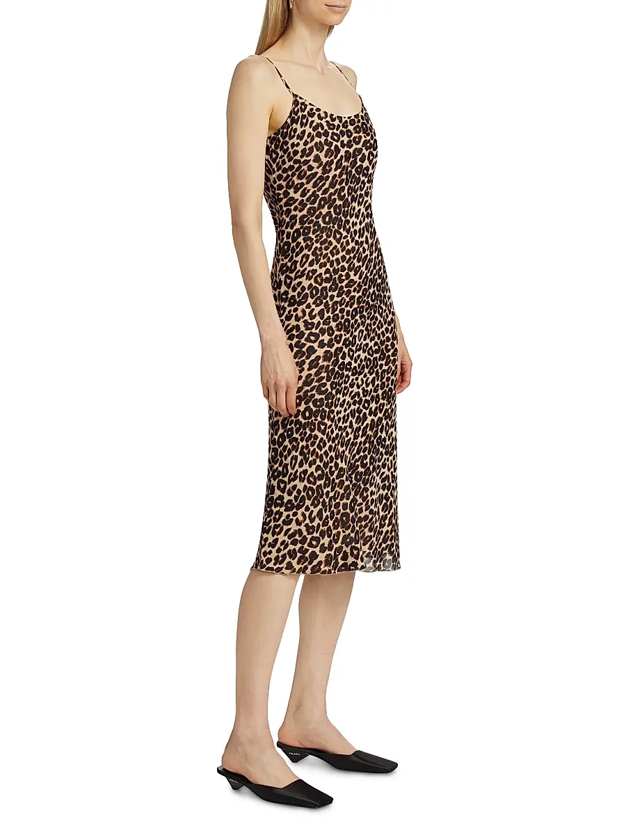 Reformation Women's Emerick Leopard Slip Dress - Leo | Thumbnail 4