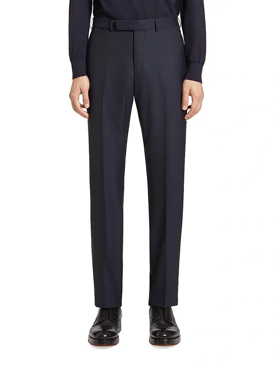 Zegna Men's 15Milmil15 Wool Pants | Thumbnail 2 Zegna Men's 15Milmil15 Wool Pants | Thumbnail 2