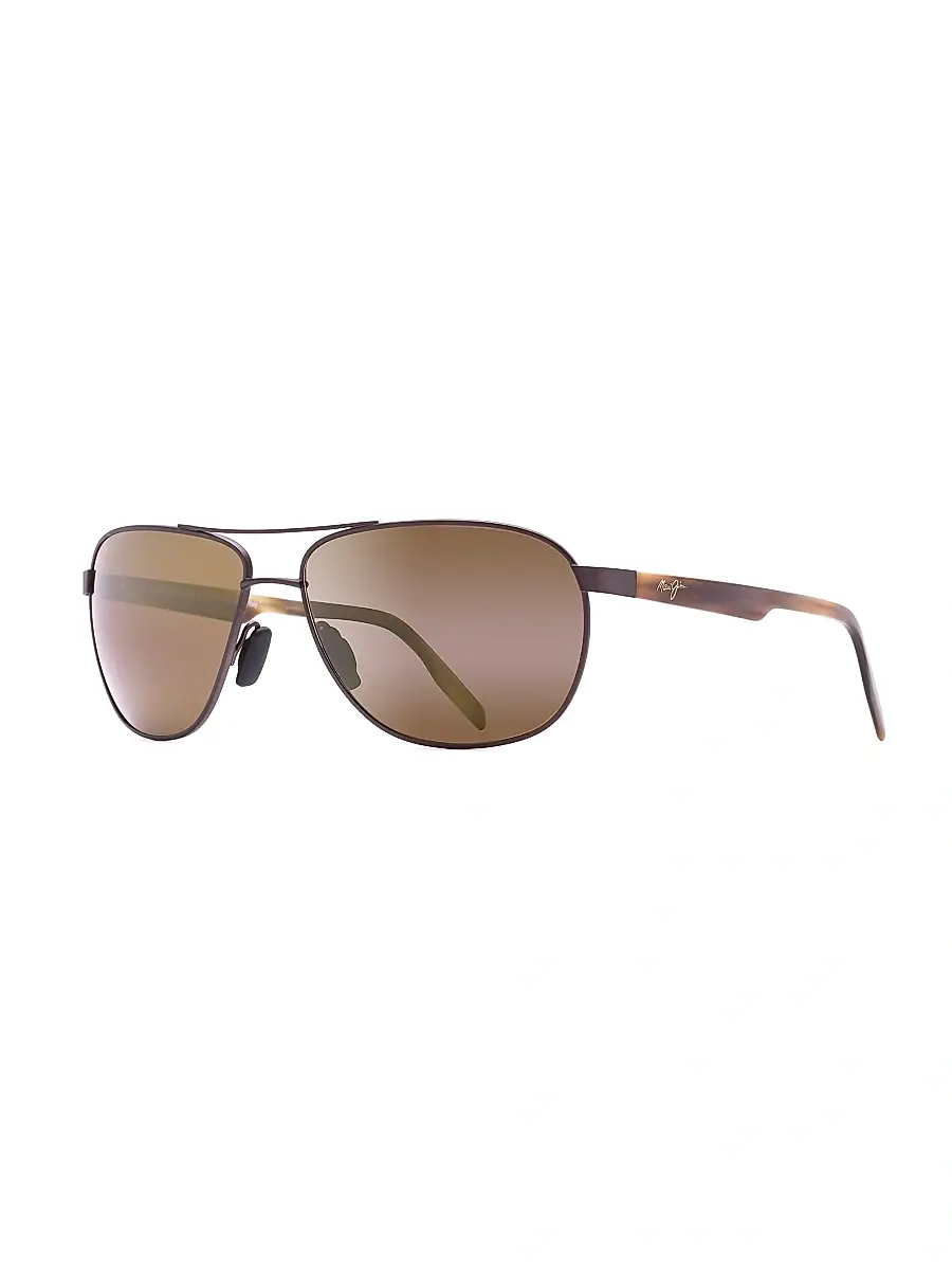 Maui Jim Men's Castles 61MM Teardrop Sunglasses - Brown Bronze | Image 1 Maui Jim Men's Castles 61MM Teardrop Sunglasses - Brown Bronze | Image 1