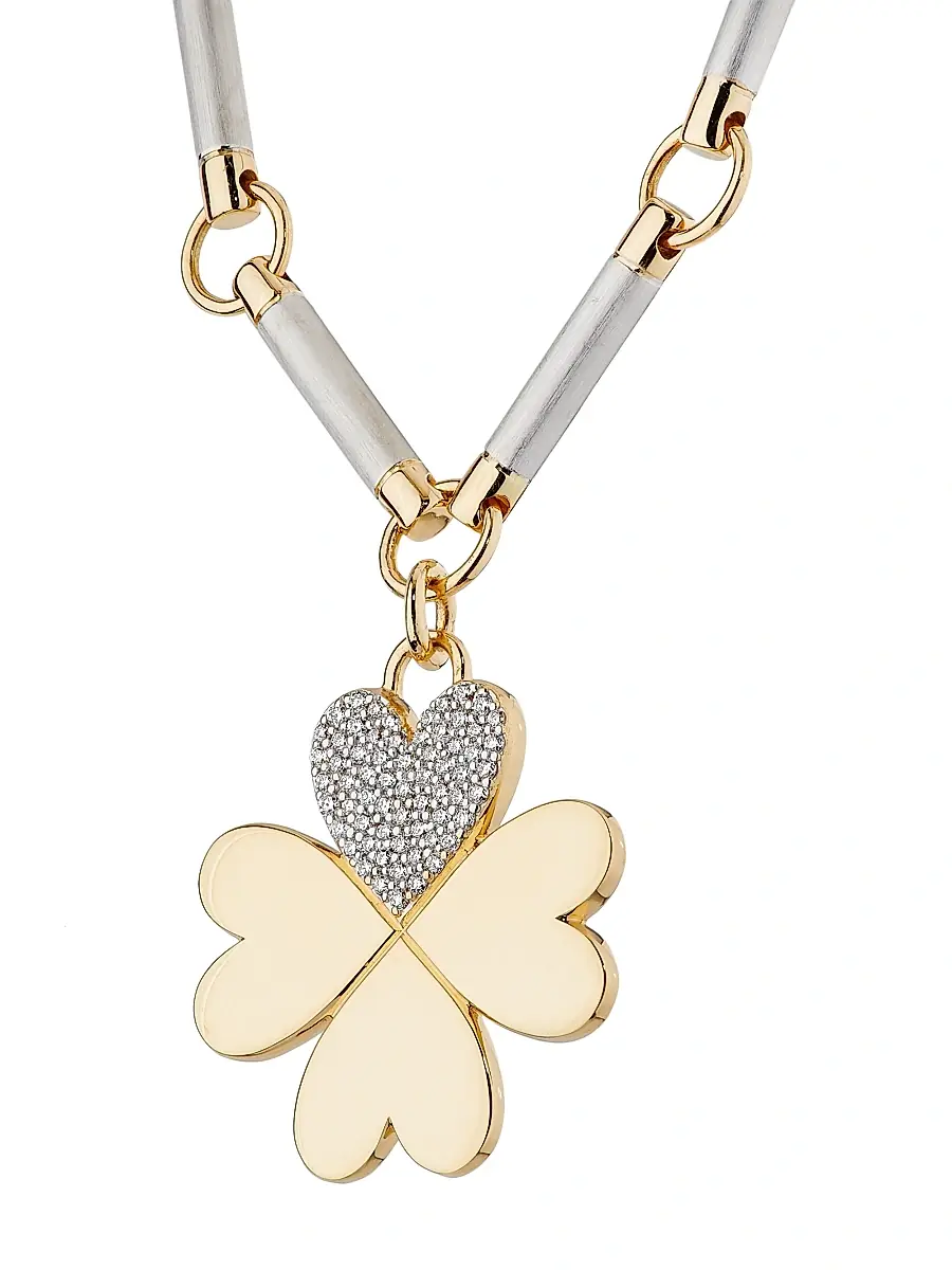 Foundrae Women's True Love 18K Yellow & White Gold & 0.22 TCW Diamond Pavé Element Chain Necklace | Thumbnail 5 Foundrae Women's True Love 18K Yellow & White Gold & 0.22 TCW Diamond Pavé Element Chain Necklace | Thumbnail 5
