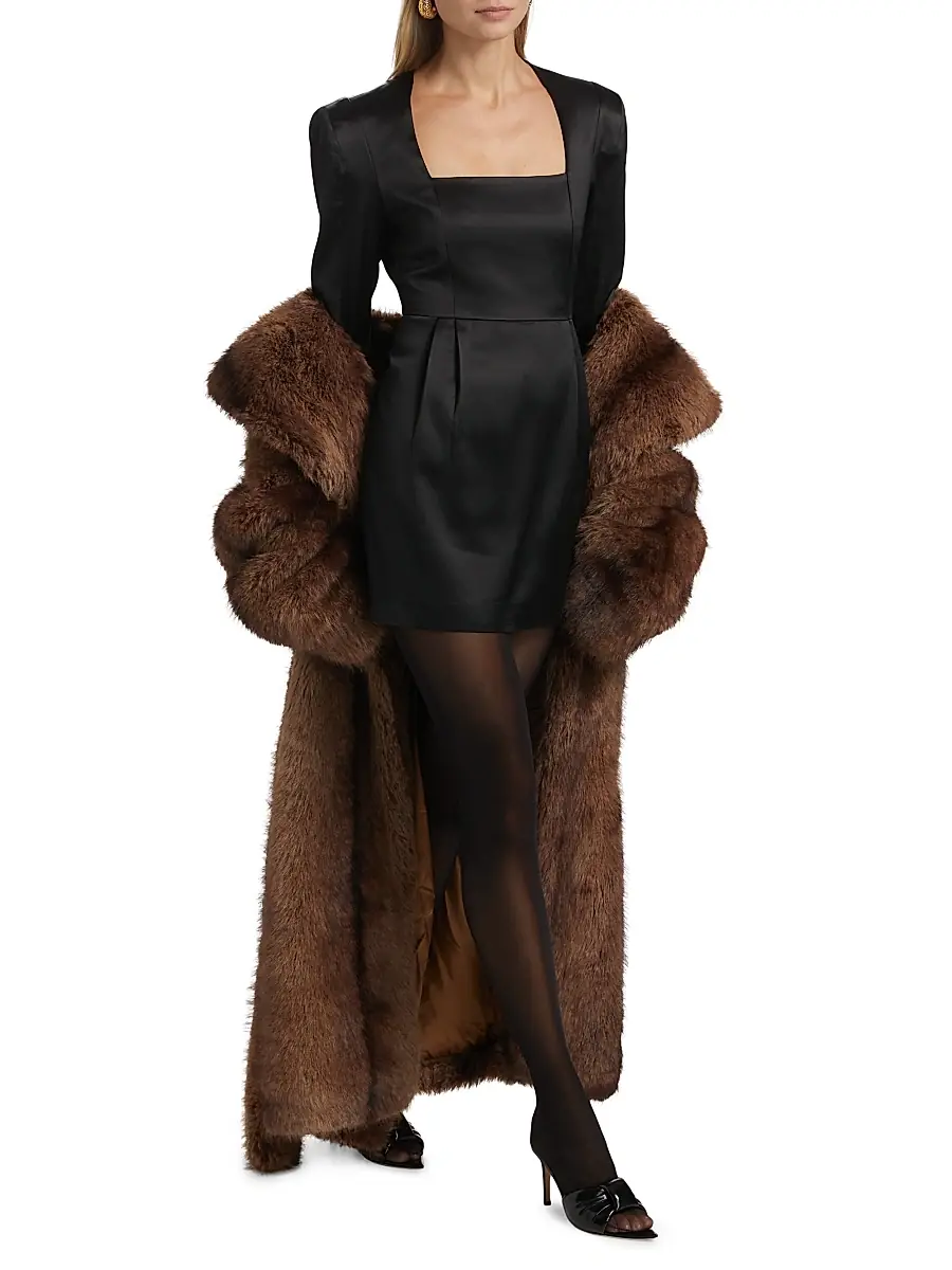 Ronny Kobo Women's Valentina Squareneck Minidress | Thumbnail 2