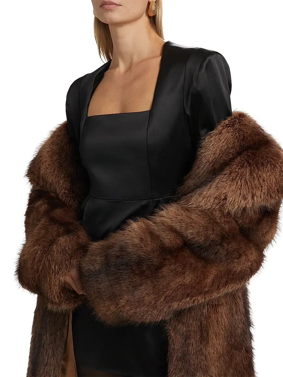 Ronny Kobo Women's Valentina Squareneck Minidress | Thumbnail 6