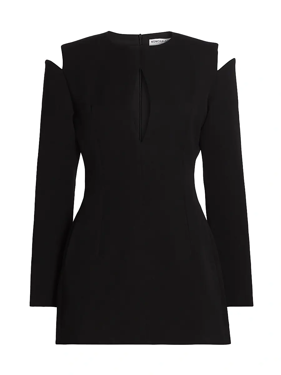 Nonchalant Label Women's Halston Cut-Out Cold-Shoulder Minidress - Black | Image 1 Nonchalant Label Women's Halston Cut-Out Cold-Shoulder Minidress - Black | Image 1