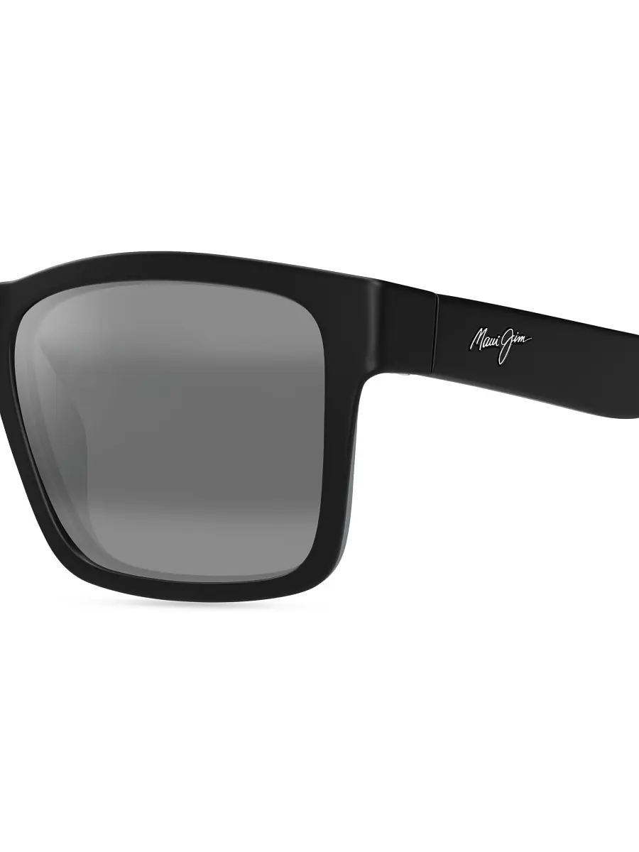 Maui Jim Men's Elua The Flats 57MM Rectangular Sunglasses - Grey Matte Black | Thumbnail 2 Maui Jim Men's Elua The Flats 57MM Rectangular Sunglasses - Grey Matte Black | Thumbnail 2