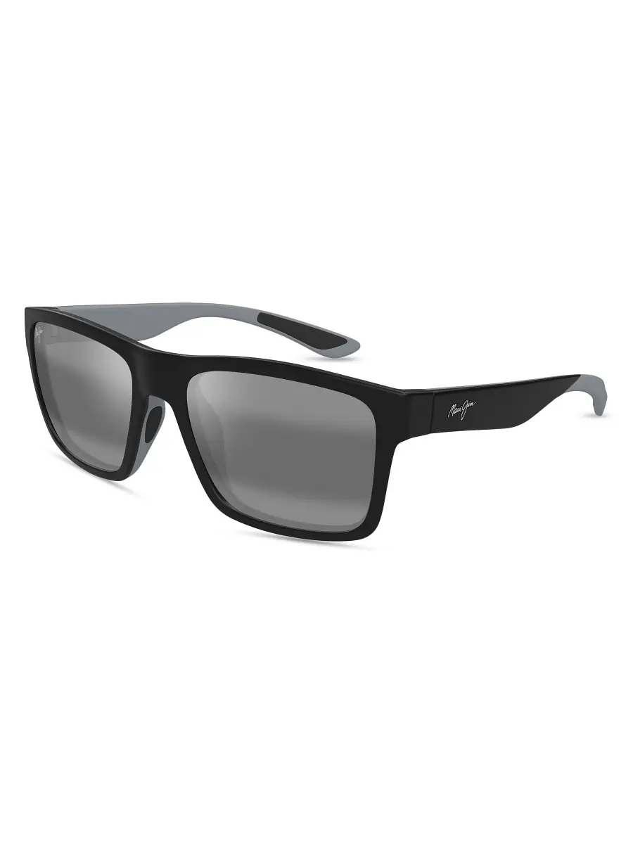 Maui Jim Men's Elua The Flats 57MM Rectangular Sunglasses - Grey Matte Black | Thumbnail 3 Maui Jim Men's Elua The Flats 57MM Rectangular Sunglasses - Grey Matte Black | Thumbnail 3