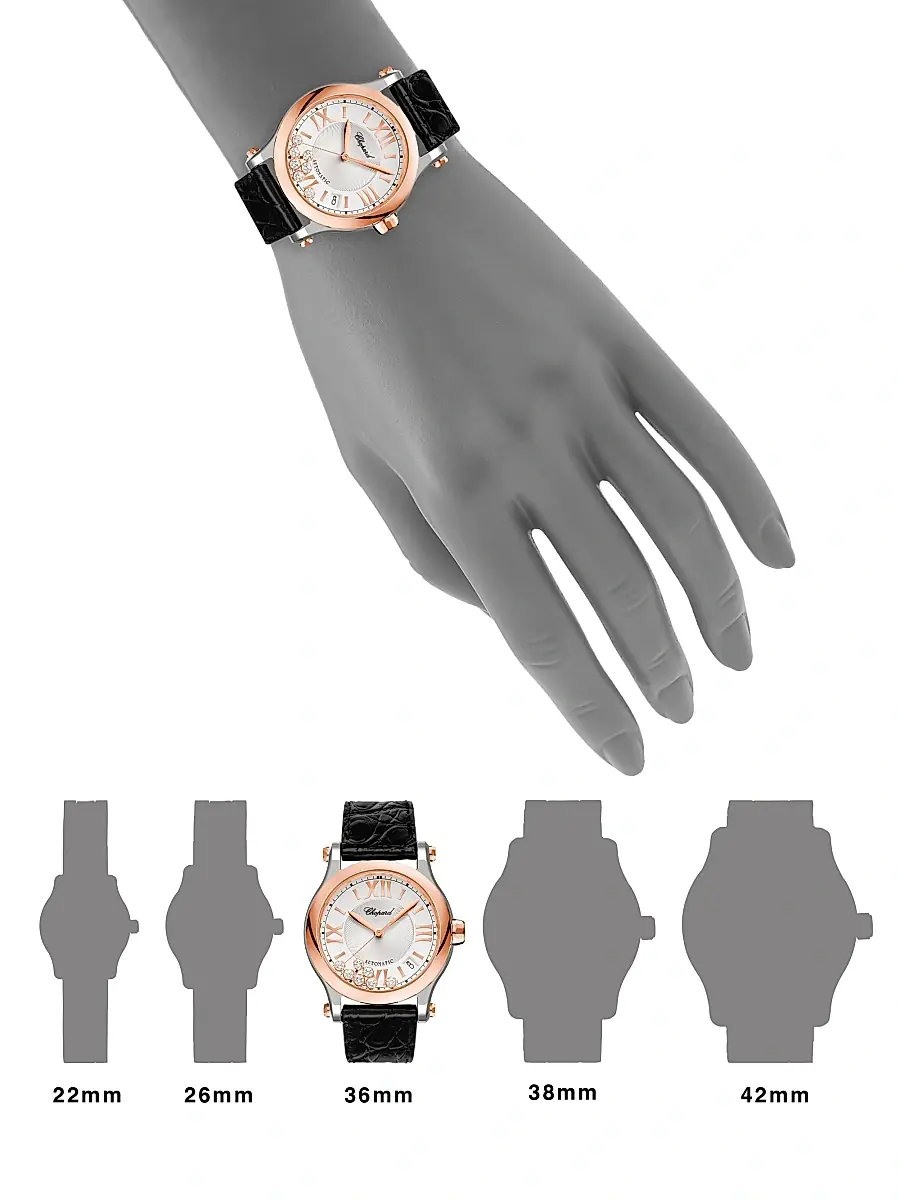 Chopard Women's Happy Sport 18K Rose Gold, Stainless Steel, Diamond & Leather-Strap Watch | Thumbnail 2 Chopard Women's Happy Sport 18K Rose Gold, Stainless Steel, Diamond & Leather-Strap Watch | Thumbnail 2