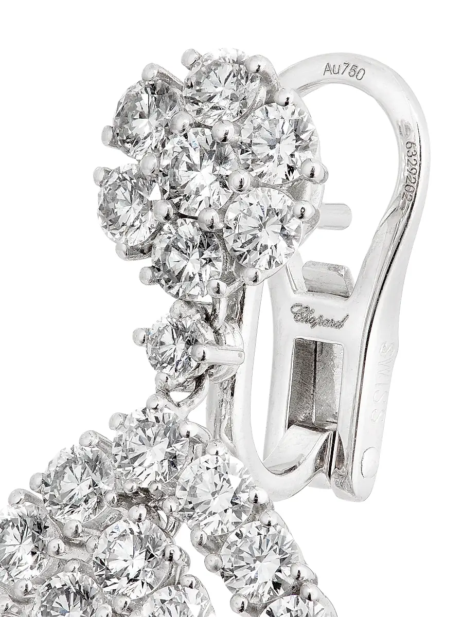 Chopard Women's L'Heure Du Diamant 18K White Gold & 6.75 TCW Diamond Teardrop Earrings - White Gold | Thumbnail 3 Chopard Women's L'Heure Du Diamant 18K White Gold & 6.75 TCW Diamond Teardrop Earrings - White Gold | Thumbnail 3