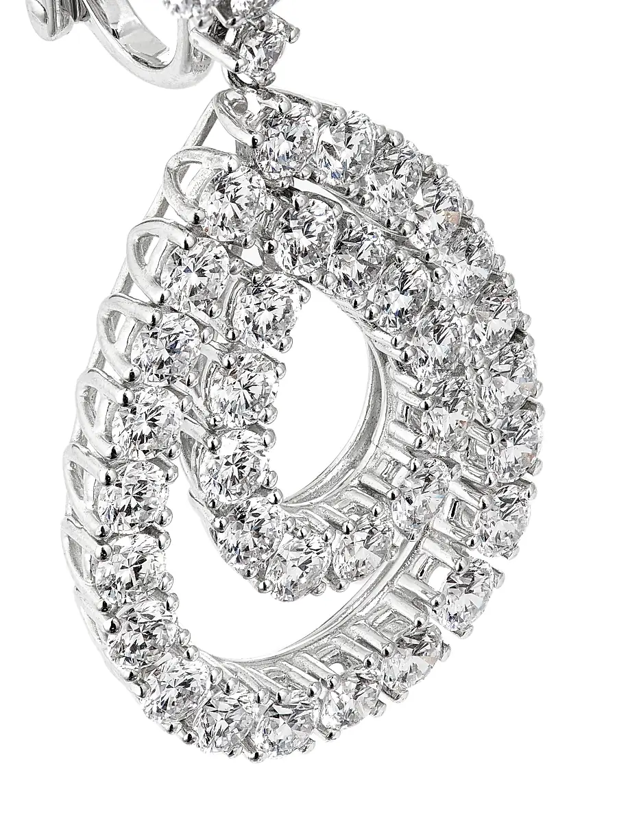 Chopard Women's L'Heure Du Diamant 18K White Gold & 6.75 TCW Diamond Teardrop Earrings - White Gold | Thumbnail 4 Chopard Women's L'Heure Du Diamant 18K White Gold & 6.75 TCW Diamond Teardrop Earrings - White Gold | Thumbnail 4
