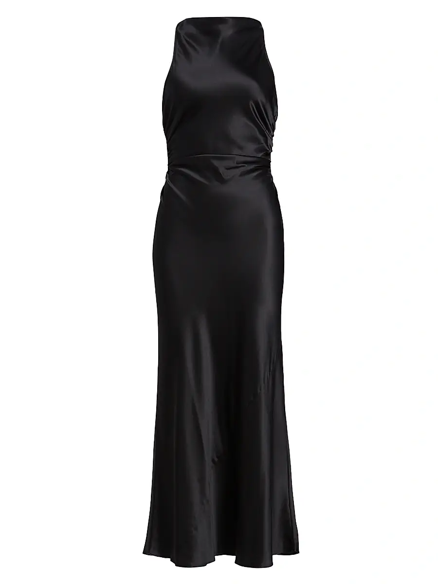 Reformation Women's Casette Silk Maxi Dress - Black | Image 1 Reformation Women's Casette Silk Maxi Dress - Black | Image 1