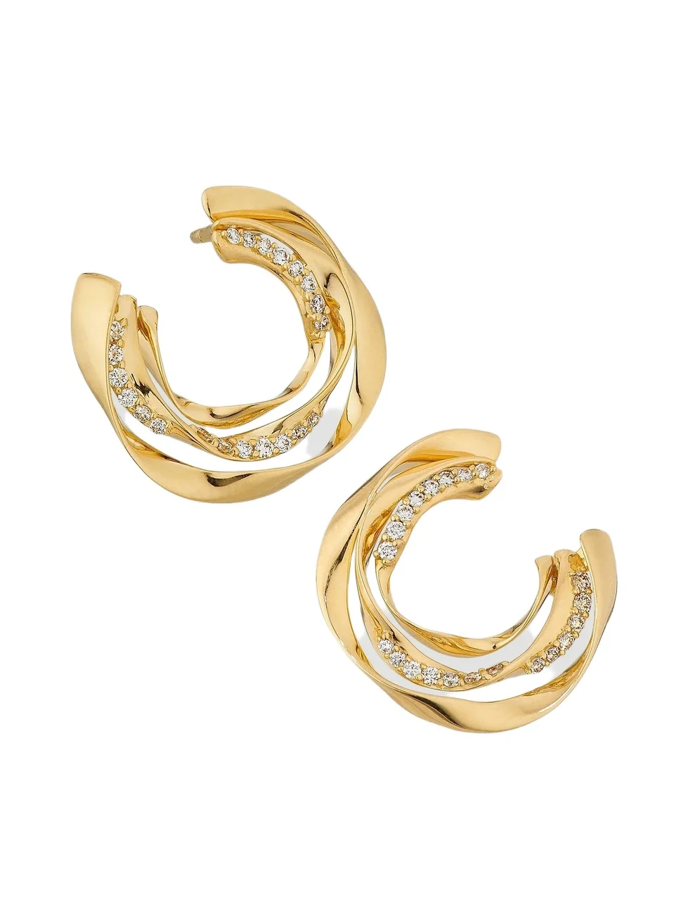 Women's Dunas 18K Yellow Gold & 0.24 TCW Diamond Hoop Earrings Women's Dunas 18K Yellow Gold & 0.24 TCW Diamond Hoop Earrings