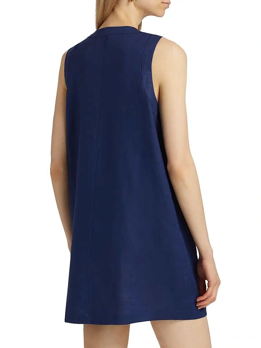 Reformation Women's Tropez Linen Sleeveless Shift Minidress | Thumbnail 5