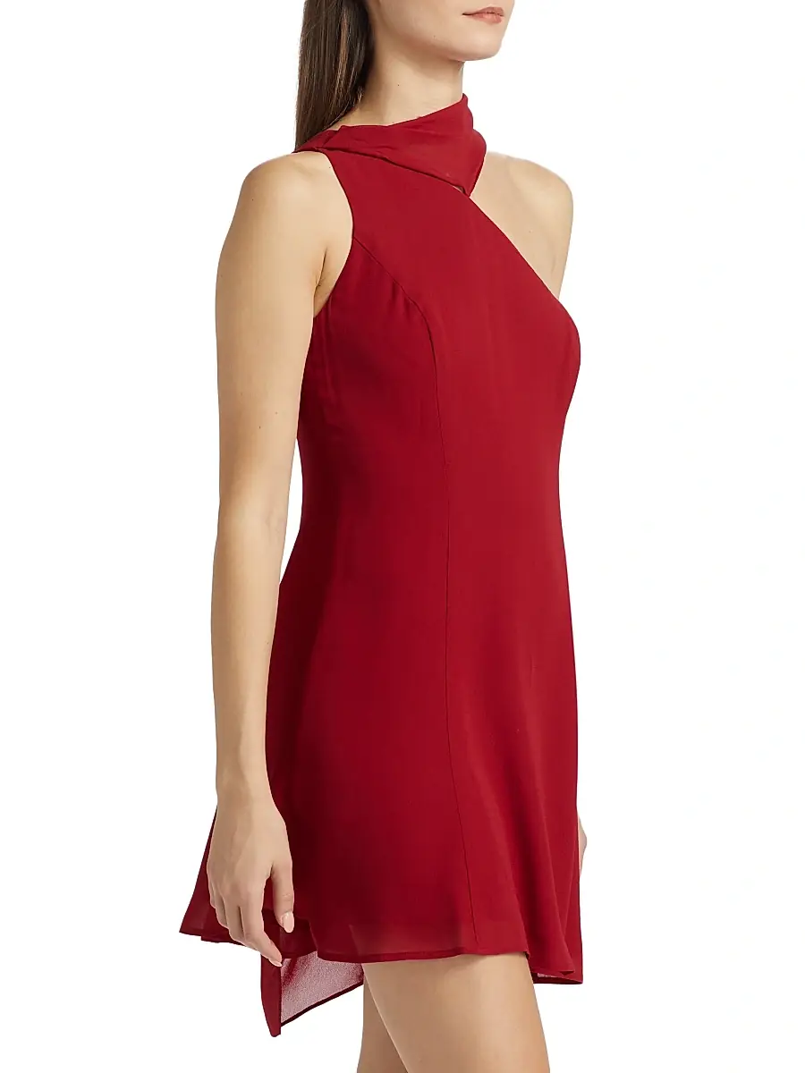 Reformation Women's Rossi Asymmetrical Cocktail Dress | Thumbnail 4 Reformation Women's Rossi Asymmetrical Cocktail Dress | Thumbnail 4