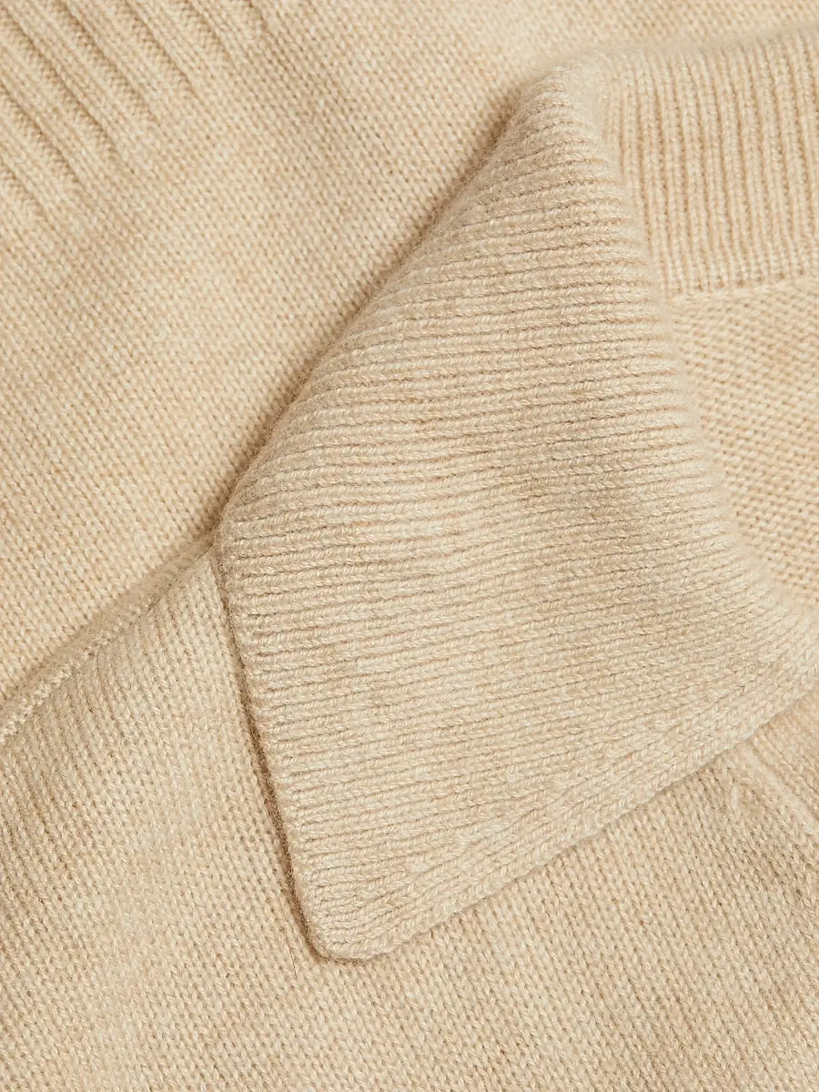 Reformation Women's Sawyer Oversized Cashmere & Wool Polo Sweater | Thumbnail 7