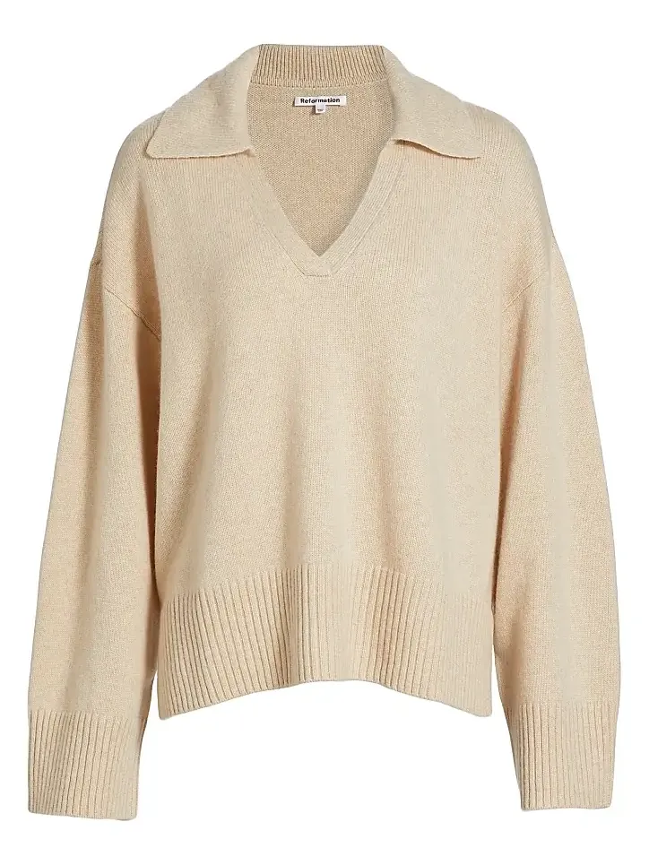 Women's Sawyer Oversized Cashmere & Wool Polo Sweater