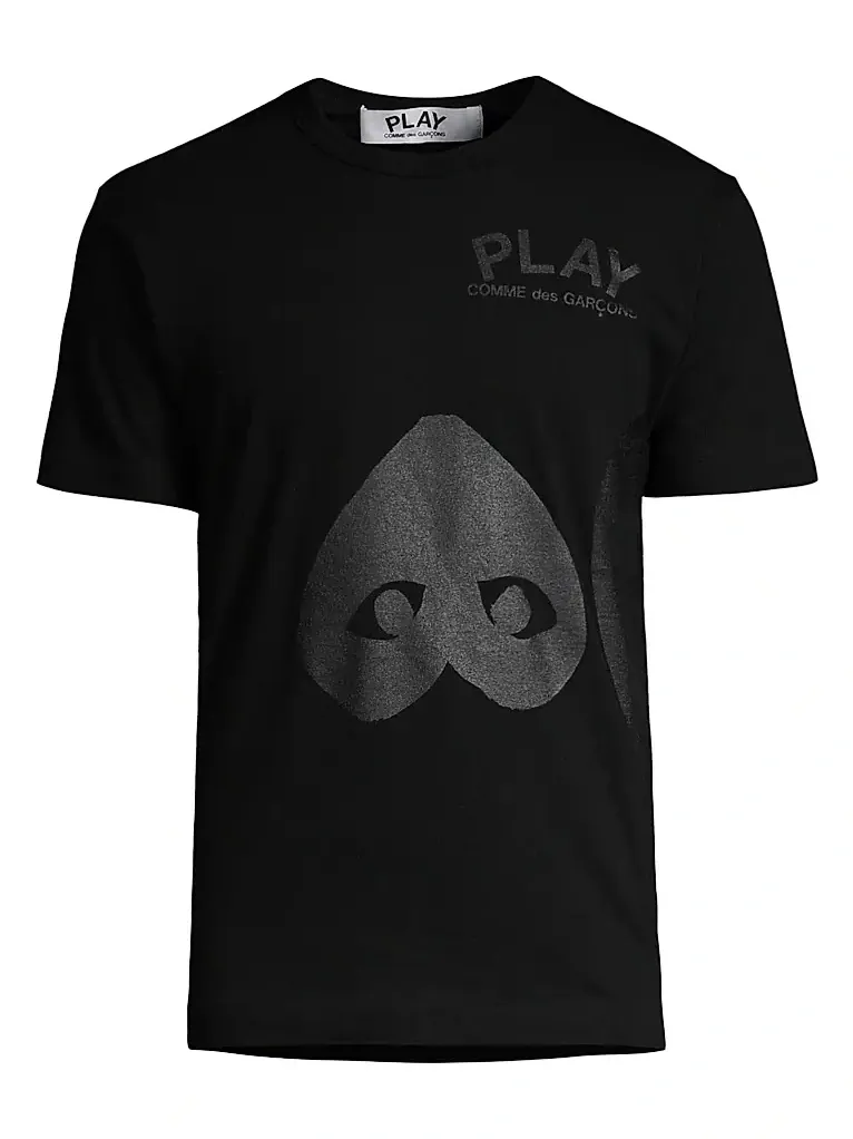 Comme des Garçons PLAY Men Two Hearts Print Graphic Tee