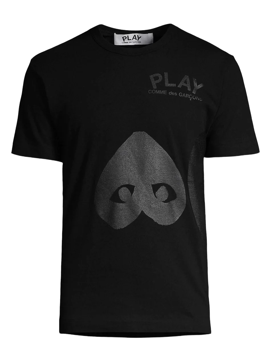 Comme des Garçons PLAY Men Two Hearts Print Graphic Tee | Thumbnail 1 Comme des Garçons PLAY Men Two Hearts Print Graphic Tee | Thumbnail 1