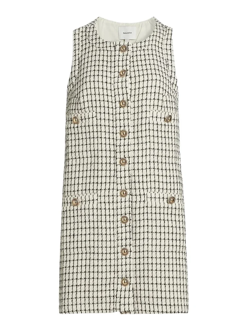 Women's Tropez Plaid Sleeveless Minidress