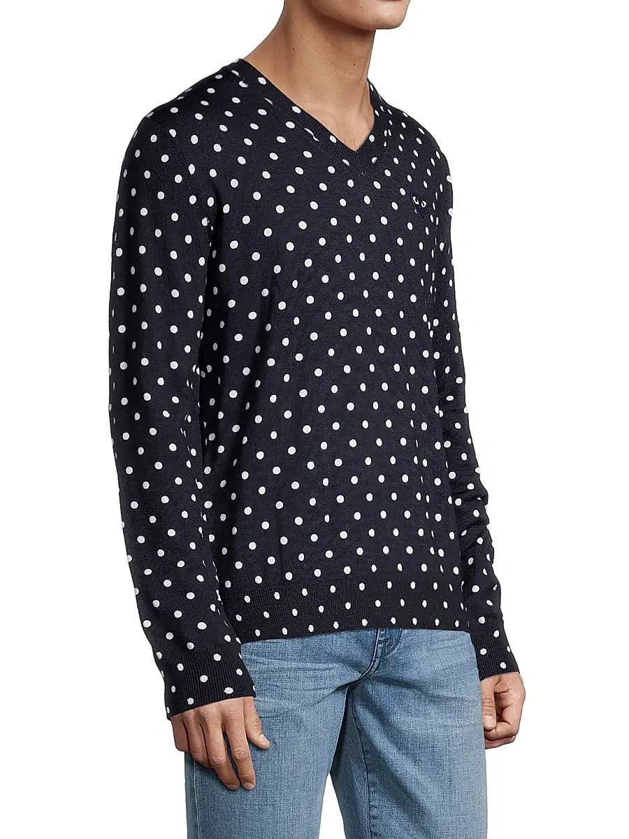 Comme des Garçons PLAY Men Polka Dot Wool Sweater | Thumbnail 4 Comme des Garçons PLAY Men Polka Dot Wool Sweater | Thumbnail 4