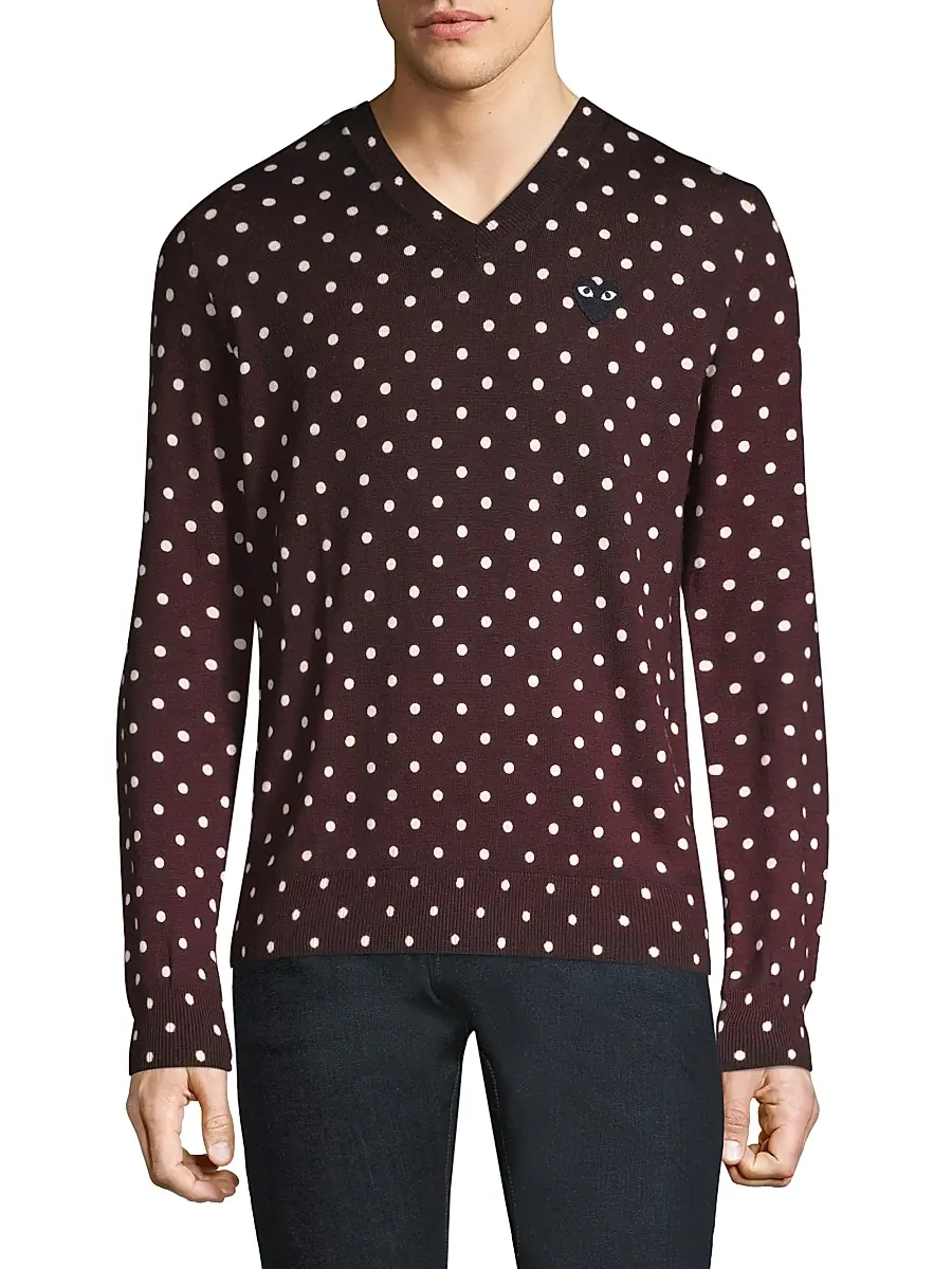 Comme des Garçons PLAY Men Polka Dot Wool Sweater | Thumbnail 7 Comme des Garçons PLAY Men Polka Dot Wool Sweater | Thumbnail 7