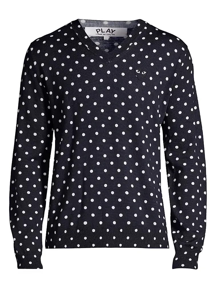 Comme des Garçons PLAY Men Polka Dot Wool Sweater