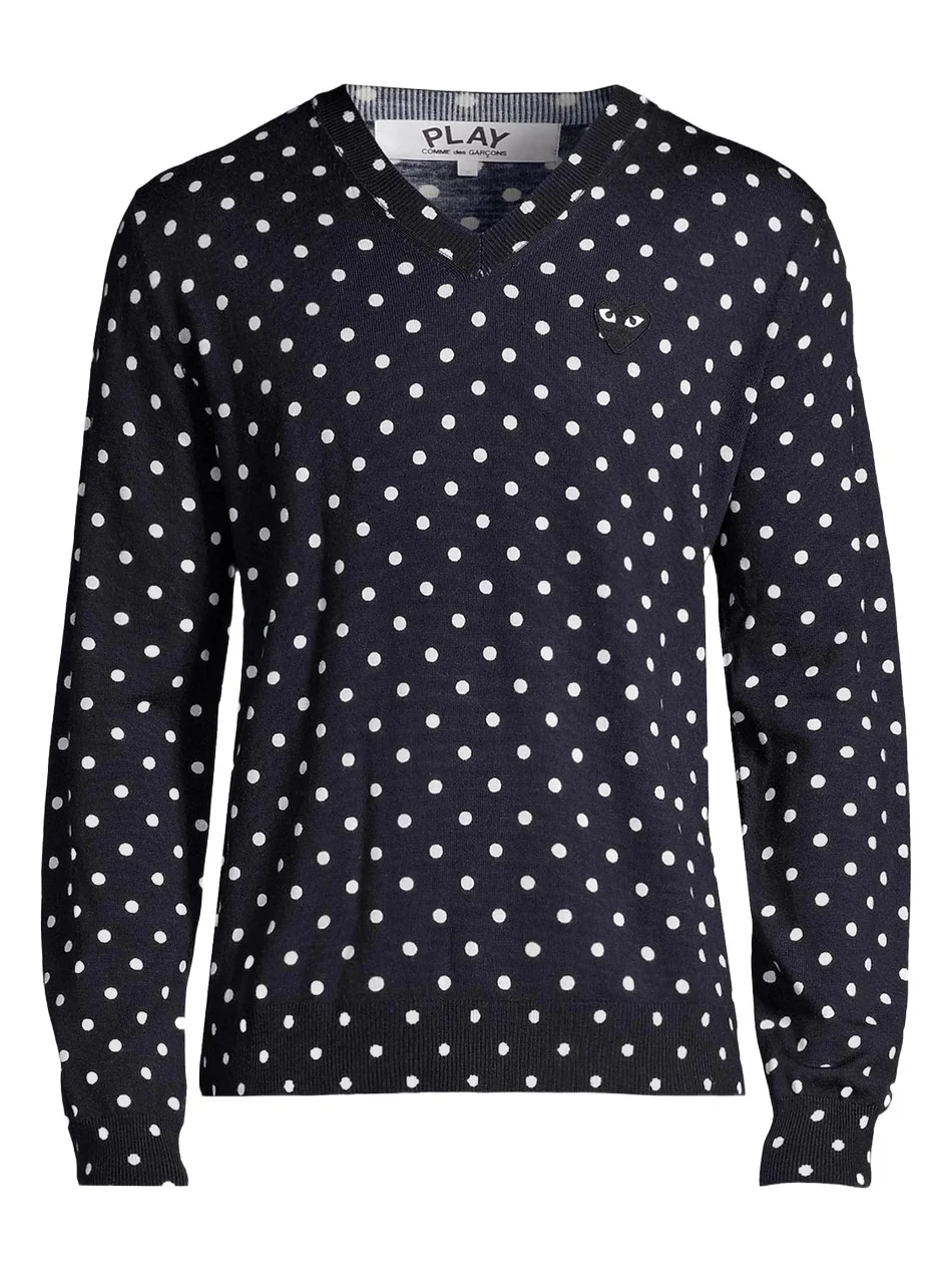 Men Polka Dot Wool Sweater Men Polka Dot Wool Sweater