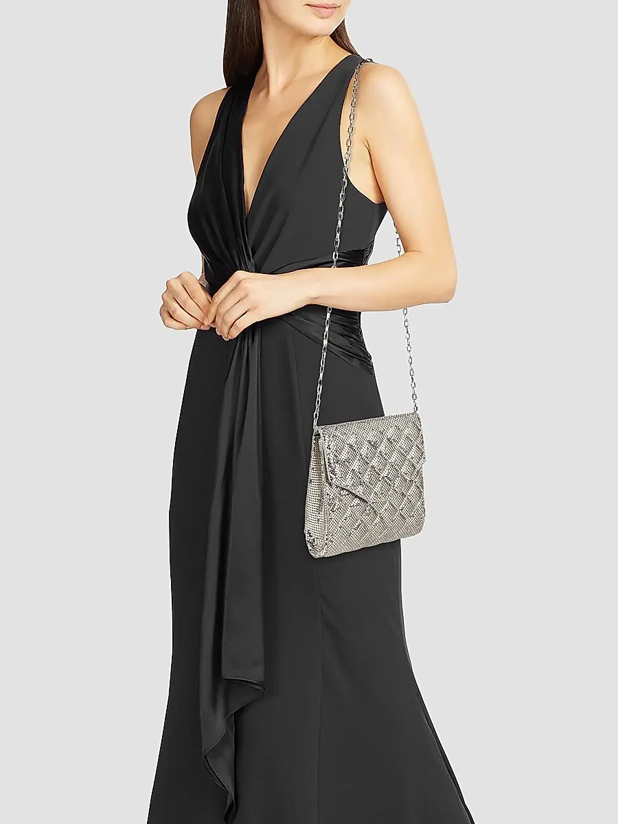 WHITING & DAVIS Women's Stevie Brass Mesh Clutch | Thumbnail 2 WHITING & DAVIS Women's Stevie Brass Mesh Clutch | Thumbnail 2