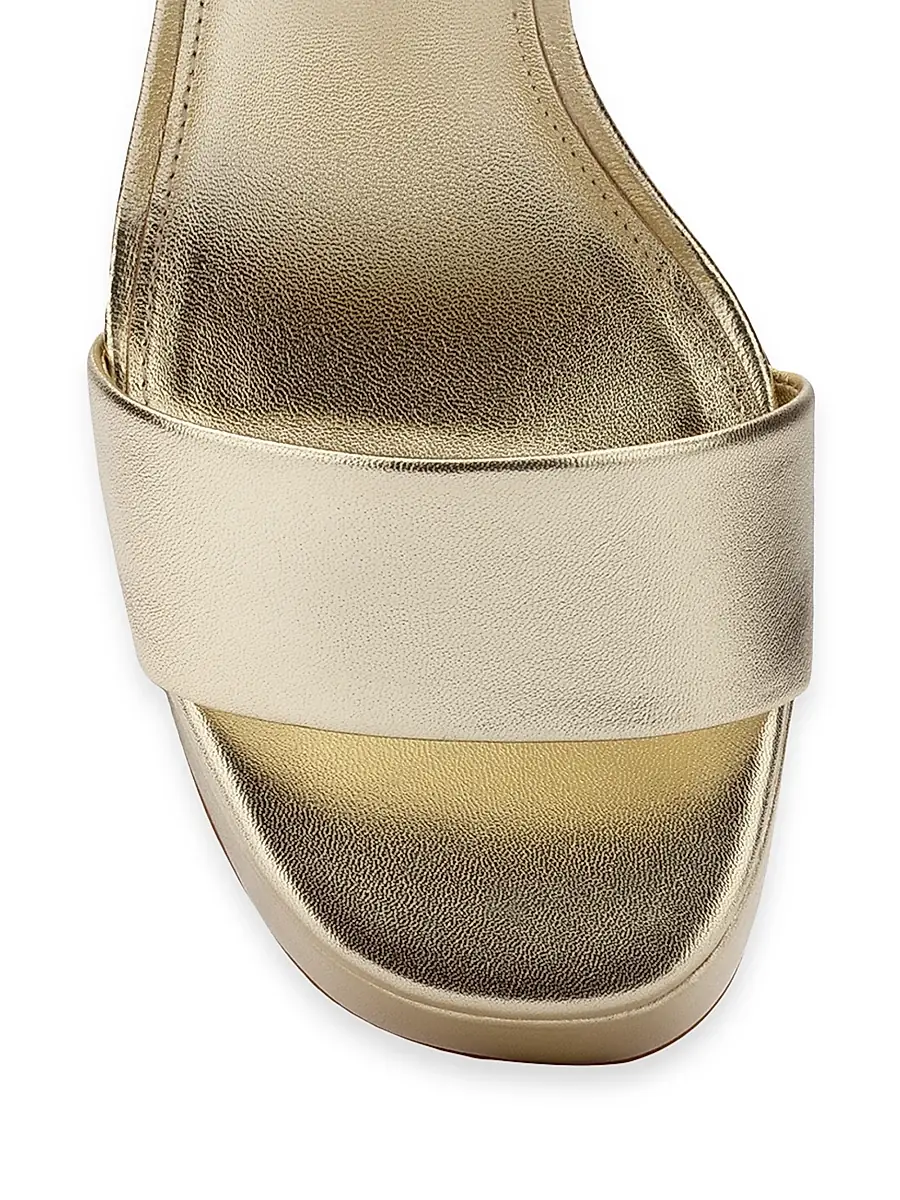 Larroudé Women's Dolly Metallic Platform Sandals - Mettalic Platina | Thumbnail 4 Larroudé Women's Dolly Metallic Platform Sandals - Mettalic Platina | Thumbnail 4