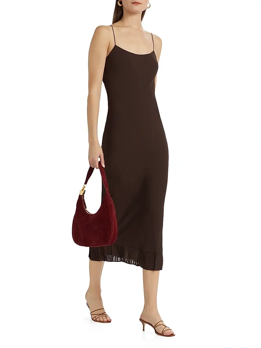 Reformation Women's Suki Pleated Hem Midi-Dress | Thumbnail 2 Reformation Women's Suki Pleated Hem Midi-Dress | Thumbnail 2