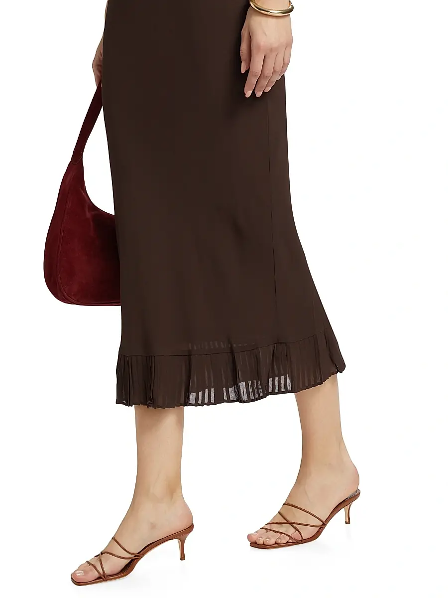 Reformation Women's Suki Pleated Hem Midi-Dress | Thumbnail 6 Reformation Women's Suki Pleated Hem Midi-Dress | Thumbnail 6