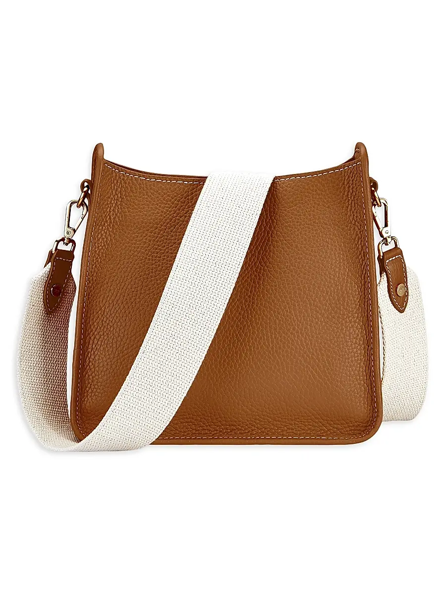 GiGi New York Women's Elle Marching Horse Leather Crossbody Bag - Tan | Image 1 GiGi New York Women's Elle Marching Horse Leather Crossbody Bag - Tan | Image 1